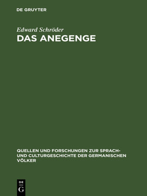 cover image of Das Anegenge
